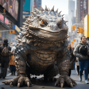 Godzilla-Turtle like beast in New York City